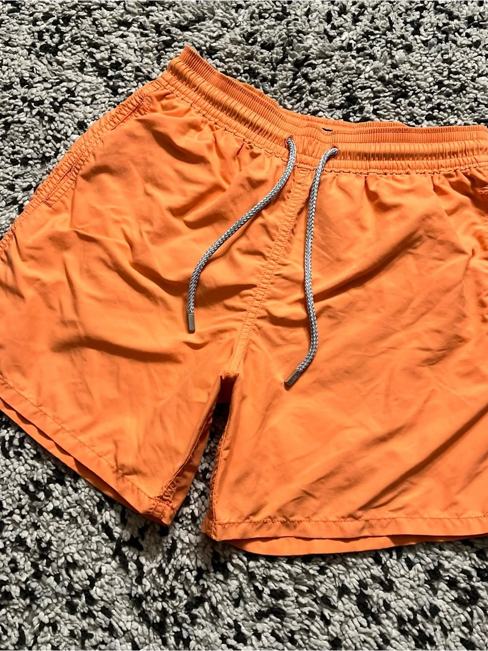 Vilebrequin Men’s Swim Trunk Shorts 5” Inseam Orange Drawstring Stretch Waist